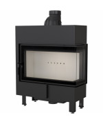 Kratki LUCY 14 SLIM BS pravé presklenie - krbová vložka rohová