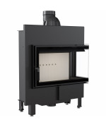 Kratki LUCY 14 SLIM BS pravé presklenie - krbová vložka rohová