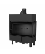 Kratki LUCY 14 SLIM BS pravé presklenie - krbová vložka rohová