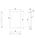 Montážny rámik 45° pre krbové vložky NADIA 9