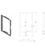 Montážny rámik 90°- 35mm pre krbové vložky NADIA 9