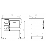 Sporák Thorma FIKO 70 Box čierny ľavý