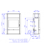 ROMOTOP NAVIA H plech - krbové kachle