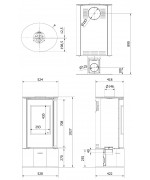 Kratki ERIK na podstavci - krbové kachle