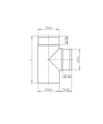Sopúch 87° Ø 130 mm | oceľ 2 mm