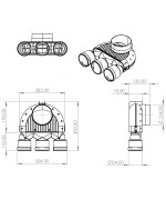 Distribučný box TPK 3x75 mm/125 mm