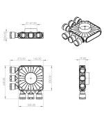 Rozdeľovací box TPK 6x75 mm/200 mm - rohový