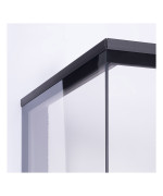 ROMOTOP HEAT C 3G L 80.52.31.26 čierne ohnisko - trojstranná krbová vložka s výsuvnými dvierkami a s deleným sklom