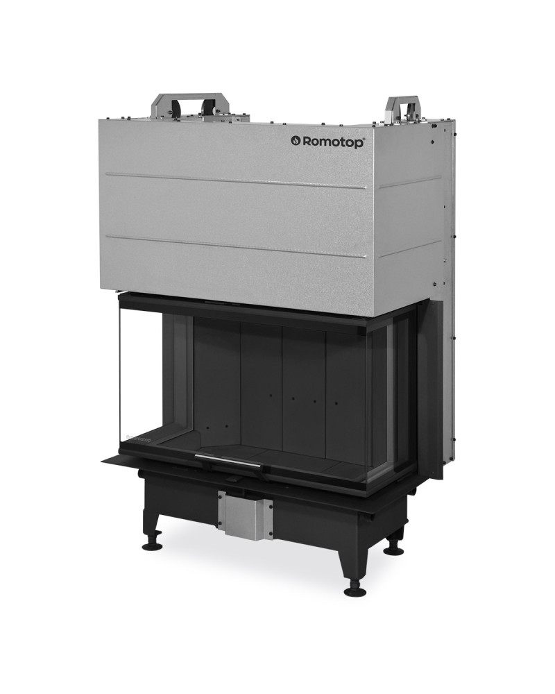 ROMOTOP HEAT C 3G L 80.52.31.26 čierne ohnisko - trojstranná krbová vložka s výsuvnými dvierkami a s deleným sklom