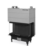 ROMOTOP HEAT C 3G L 80.52.31.26 čierne ohnisko - trojstranná krbová vložka s výsuvnými dvierkami a s deleným sklom