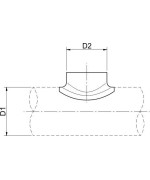Sedlo ø160/ø100 mm - SPIRO