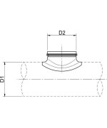 Sedlo s tesnením ø250/ø125 mm - SPIRO