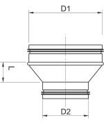 Redukcia s tesnením ø160/ø125 mm- SPIRO