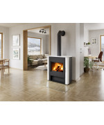 ROMOTOP TELDE keramika hladká - krbové kachle s teplovodným výmenníkom a dvojitým presklením