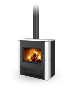 ROMOTOP TELDE keramika hladká - krbové kachle s teplovodným výmenníkom a dvojitým presklením