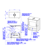 ROMOTOP TELDE keramika hladká - krbové kachle s teplovodným výmenníkom a dvojitým presklením