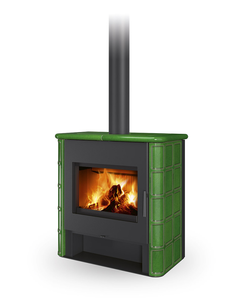 ROMOTOP TELDE keramika rustik - krbové kachle s teplovodným výmenníkom a dvojitým presklením