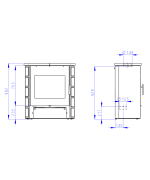 ROMOTOP TELDE keramika rustik - krbové kachle s teplovodným výmenníkom a dvojitým presklením