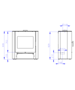 ROMOTOP TELDE plech - krbové kachle s teplovodným výmenníkom