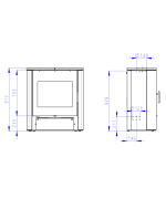 ROMOTOP TELDE kameň - krbové kachle s teplovodným výmenníkom