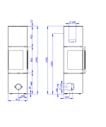 Akumulačné krbové kachle Romotop - ESQUINA plech