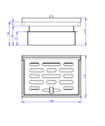 ZOSTAVA ROŠTU 01 pre krbové vložky HEAT s výsuvnými dvierkami