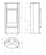 ABX Pori 5 pieskovec - krbové kachle