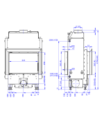 ROMOTOP DYNAMIC WB 2G 66.50.01 - krbová vložka s teplovodným výmenníkom, dvojsklom a zadným prikladaním