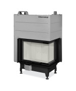 ROMOTOP HEAT R 3G L 65.51.40.24 - rohová krbová vložka s výsuvnými dvierkami a s deleným sklom