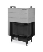 ROMOTOP HEAT R 3G L 65.51.40.24 - rohová krbová vložka s výsuvnými dvierkami a s deleným sklom