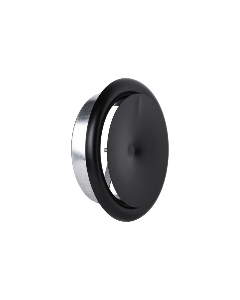 Anemostat výfukový čierny Ø160 mm RAL 9005
