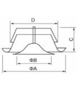 Anemostat výfukový čierny Ø125 mm RAL 9005