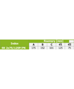 Distribučný box PK 2x75/125 priamy
