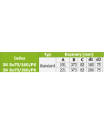 Rozdeľovací box PK 8 vývodov 8x75/200/PK