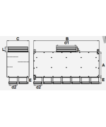 Rozdeľovací box dvojradový PK 14 vývodov 14x75/160D/PKI