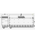 Rozdeľovací box dvojradový PK 18 vývodov 18x75/200D/PKI