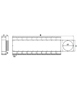 Rozdeľovač plochý GM jednoradový ľavý/pravý 10 vývodov 10x75/200/L/P/PK/I