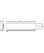 Rozdeľovač plochý PK jednoradový ľavý/pravý 12 vývodov 12x75/200/L/P/PK/I