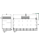 Rozdeľovací box GM dvojradový 14x75/200 izolovaný