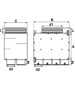 Rozdeľovací box dvojradový 8×75/200 izolovaný
