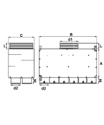 Rozdeľovací box dvojradový 12 vývodov 12x90/200DI