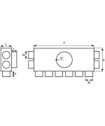 Rozdeľovací box 10×75/160 izolovaný