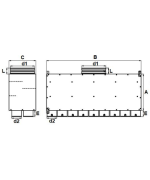 Rozdeľovací box s 18 vývodmi priamy 18x75 mm/200 mm