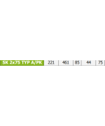 Odsadenia PK 2x75 TYP A/PK