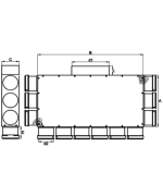 Rozdeľovací box PK s obdĺžnikovým výstupom 12x75/200x90