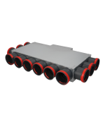 Rozdeľovací box PK s obdĺžnikovým výstupom 12x75/200x50
