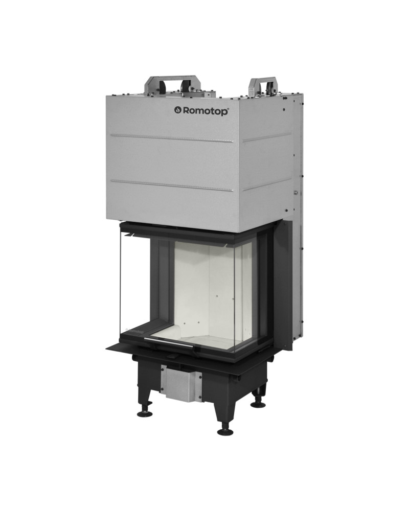 ROMOTOP HEAT C 3G L 50.52.31.24 - teplovzdušná trojstranná krbová vložka s výsuvnými dvierkami a s deleným sklom