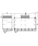 Rozdeľovací box GM dvojradový 12x90/200