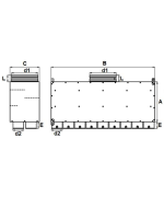 Rozdeľovací box dvojradový 18×90/200