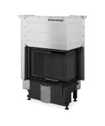 ROMOTOP IMPRESSION R 3G L 63.51.38.16 čierne ohnisko – Rohová krbová vložka s výsuvnými dvierkami